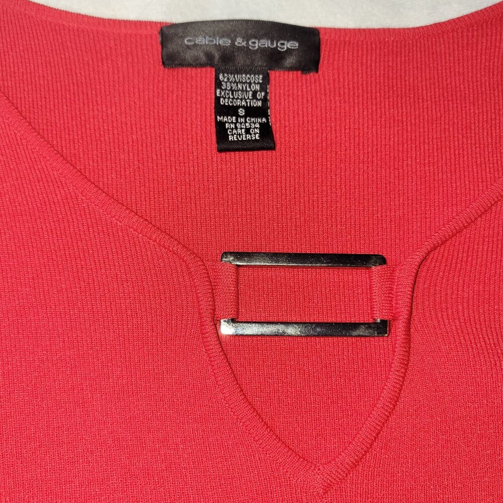 Classy Red Top Size S for Fall or Spring Collection - Picture 3 of 6